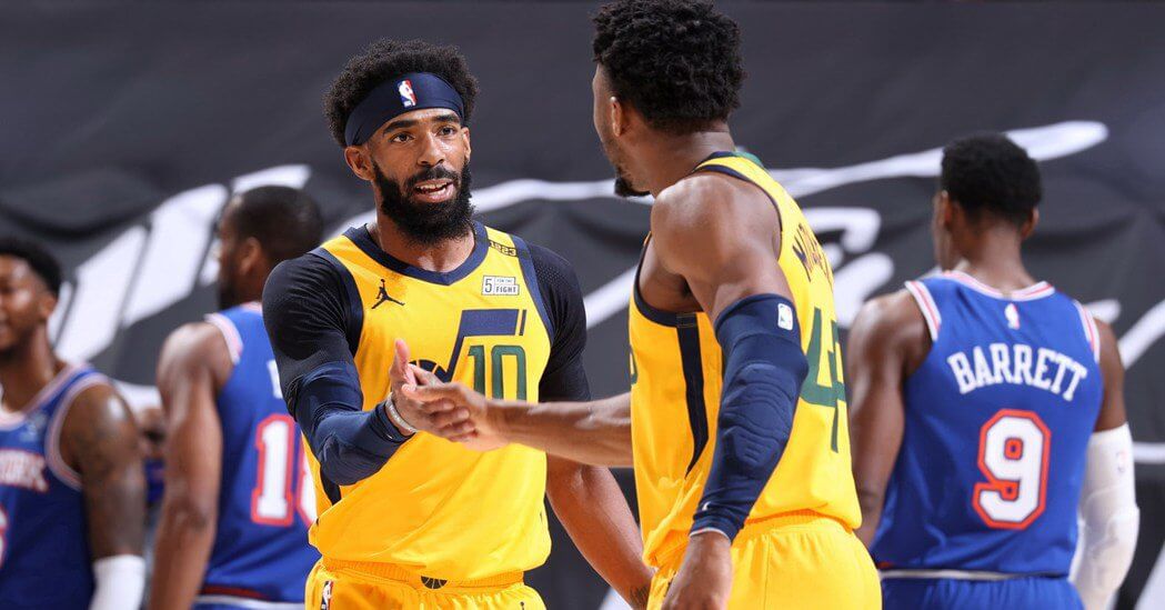NBA爵士第四节猛攻甩开纽约尼克斯,笑纳9连胜