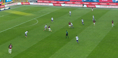 　AC米兰第27分钟扩大优势。卡拉布里亚右路直传，塞莱梅克斯突入禁区被佩泽拉铲倒，点球！凯西主罚打进中路，2比0。